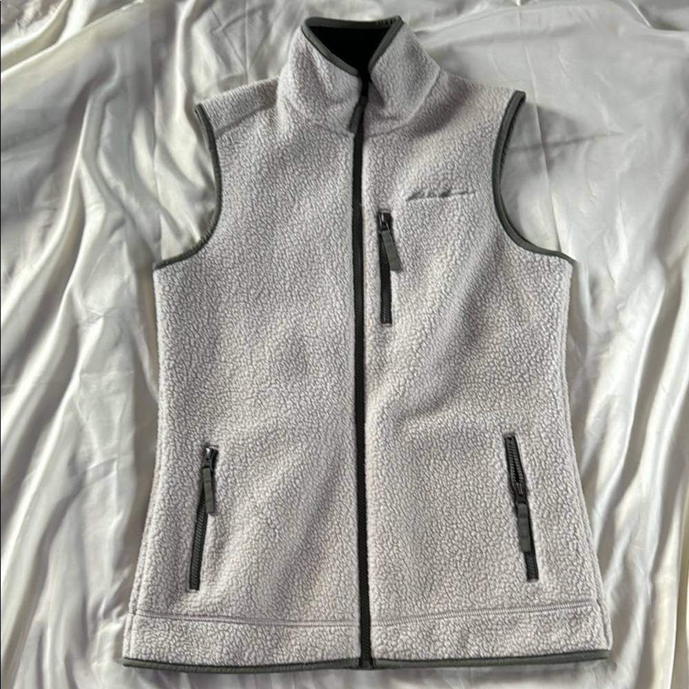 Eddie Bauer Gray Fleece Vest Slim Fit